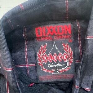 DIXXON Black and Red Plaid Flannel